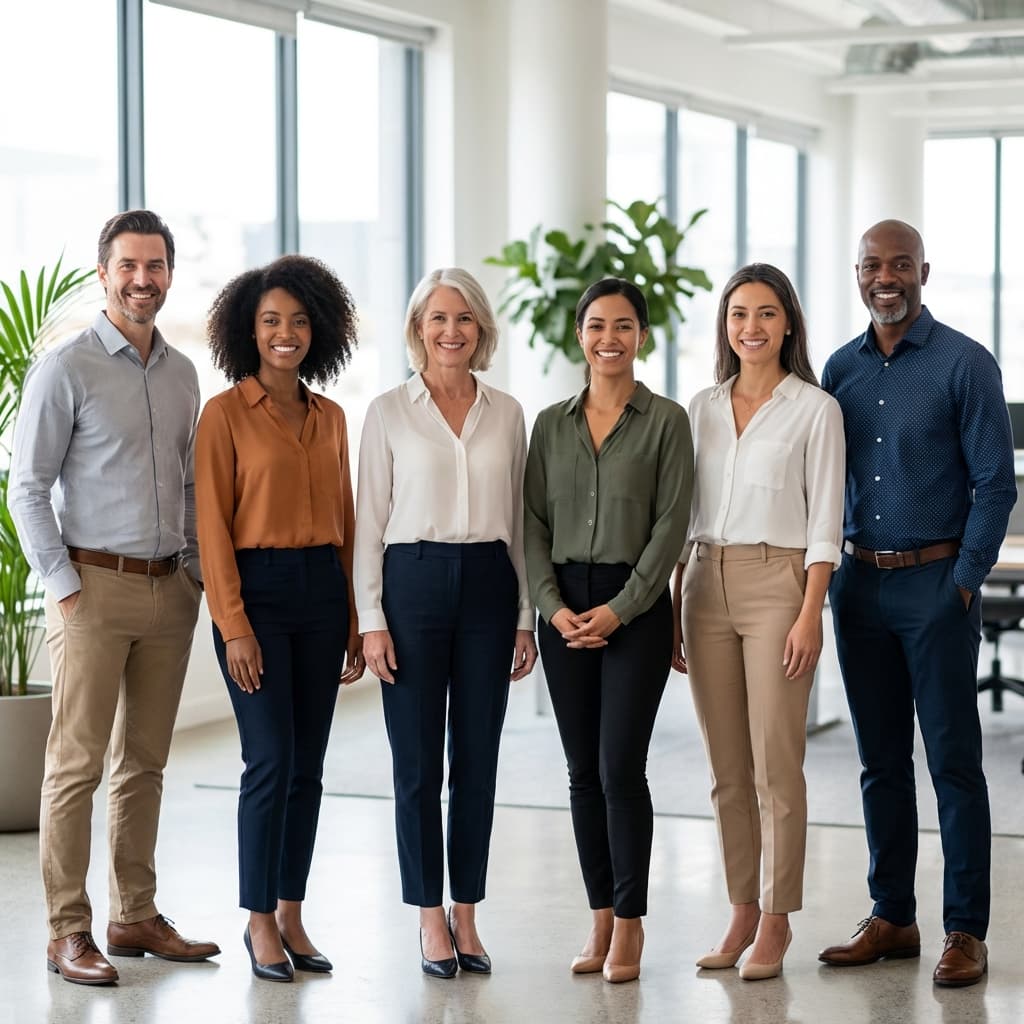 Equipo profesional en oficina moderna